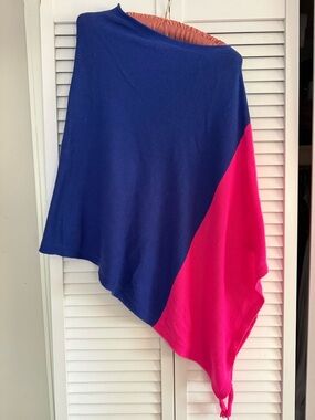Lilly Pulitzer Blue and Hot Pink Asymmetrical Skirt